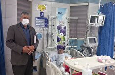 عیادت از ۵ نفر از بازنشستگان در بیمارستان حضرت ابوالفضل (ع) فراجا کرمانشاه