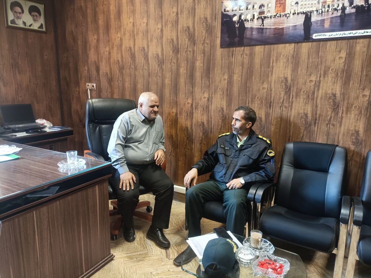 دیدار معاون مهندسی فرمانده انتظامی استان خراسان رضوی بارئیس کانون بازنشستگان انتظامی استان