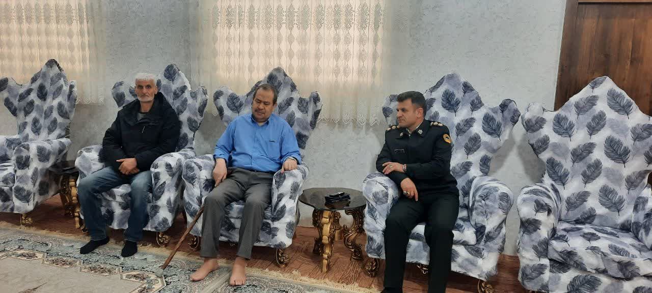 دیدار با پیشکسوت انتظامی شهرستان مرند سروان منصور بهروزی در منزل